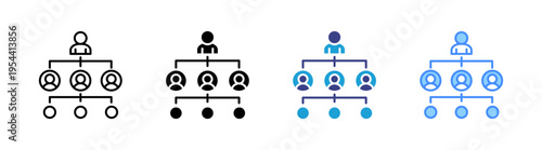 Relation icon set multiple style collection