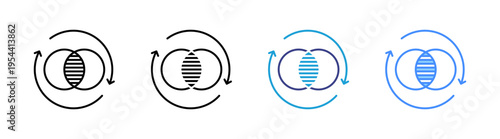 Opacity icon set multiple style collection