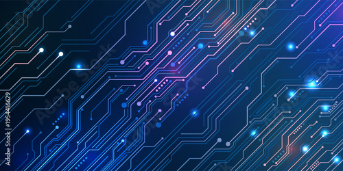 Circuit board. High-tech technology background. Cyber connection electronic. Networking connections background