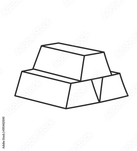 積み重ねたインゴットのイラスト
