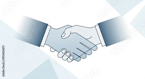 Handshake agreement between two business partners in a professional setting with a modern background