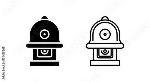 Fire hydrant icon - essential public utility safety device vector graphic