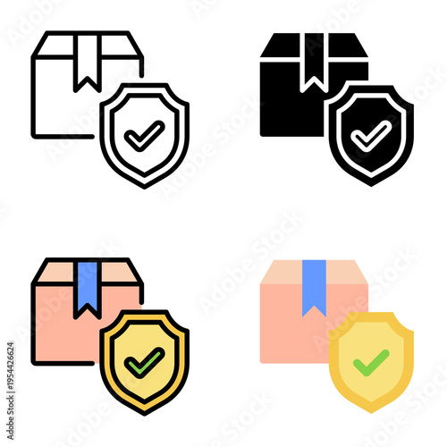 Product security icon collection of various styles for design branding, print and digital media