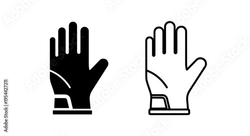 Industrial safety glove icon for manual labor and protective work gear