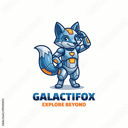 This energetic character showcases a fox in a futuristic suit, ready for space adventures, combining elements of playfulness and heroism in a whimsical design. Ideal for gaming or tech.