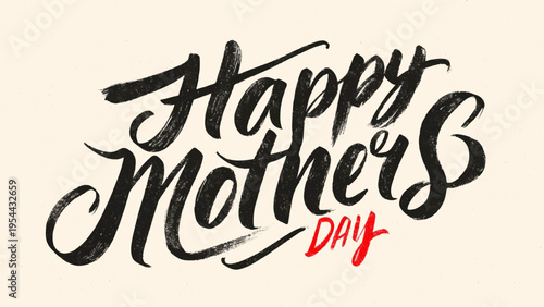Happy Mother's Day calligraphy text vector
