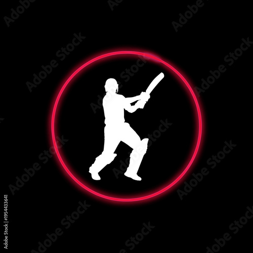 Dynamic vector illustration of a cricket batsman in action portrayed with the fluidity and vibrancy