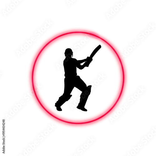 Dynamic vector illustration of a cricket batsman in action portrayed with the fluidity and vibrancy