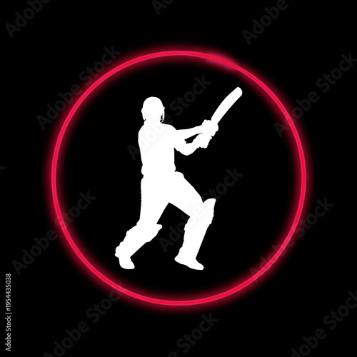 Dynamic vector illustration of a cricket batsman in action portrayed with the fluidity and vibrancy