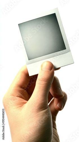 Hand Holding Blank Instant Photo Print