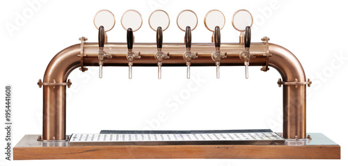 Bild auf Leinwand Six-way craft beer tap