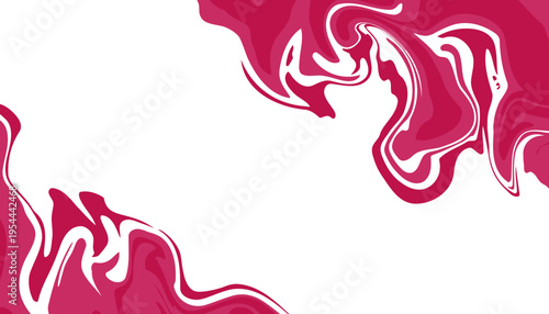 Marble acrylic swirl pattern. Red wine or grape juice liquid texture. Abstract red psychedelic waves print background.