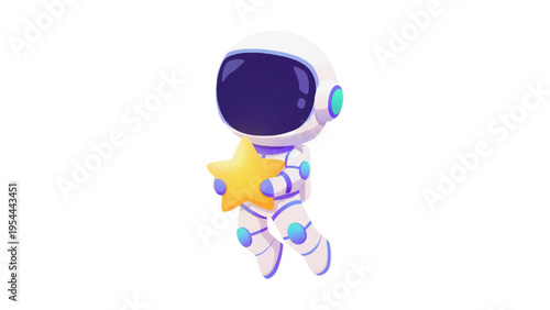 Vector illustration of an astronaut with
a white background