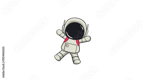 Vector illustration of an astronaut with
a white background