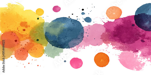 A burst of vibrant color: a visually stunning watercolor pattern for backgrounds and design elements. Capturing the flowing texture, perfect for any project.