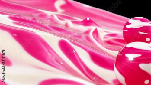 Pink and white swirly candy sweets.