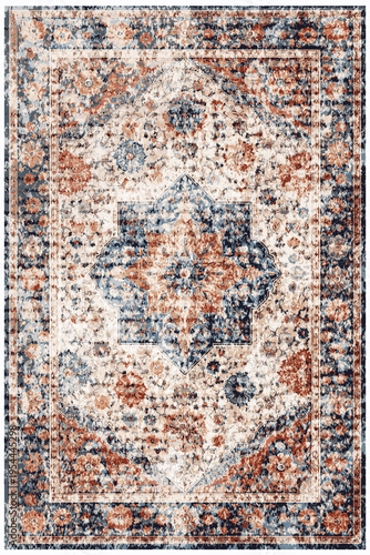 Folk style traditional printed Carpet with trending colors and texture in high resolution
