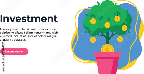 Investment Growth Illustration Planting the Seeds of Financial Success and Prosperity