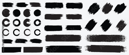 Collection of grunge paint brush stroke. Grungy lines, frames, box and artistic design elements. Ink splash, splatter and dirty watercolor texture for social media. Ink splash and splatter. vector