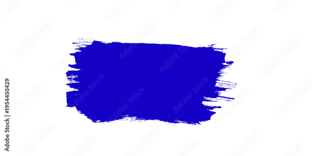 Fototapeta premium Vibrant blue brush stroke on transparent background for design and art projects