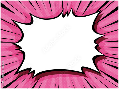 アメコミ風 吹き出し テンプレート コピースペース ベクターイラスト 背景素材