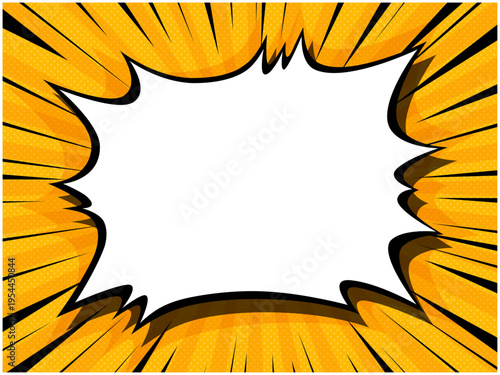 アメコミ風 吹き出し テンプレート コピースペース ベクターイラスト 背景素材