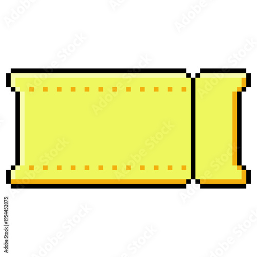 Vector illustration of coupons and tickets with pixel art design, 80s, 90s old arcade game style, tickets for cinema, theater, circus, film, festival, music, entry pass, admit one, template design