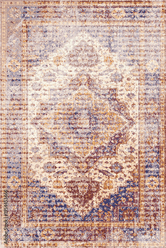 Folk style traditional printed Carpet with trending colors and texture in high resolution
