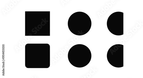 Geometric shapes arranged in a grid a striking silhouette