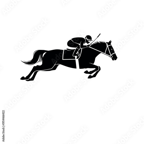 Dynamic Horse Racing Silhouette.