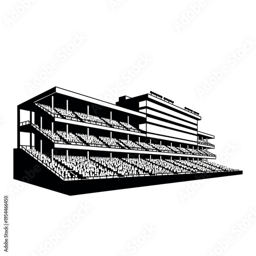 Grandstand at a Race Track.