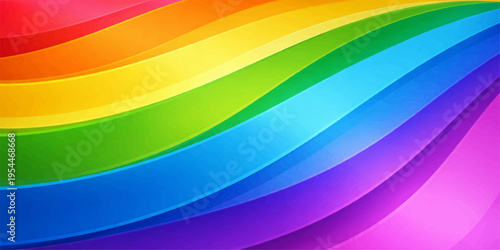 Abstract spectrum wallpaper featuring a seamless geometric pattern of colorful rainbow stripes and bright vector shapes on a vibrant light texture design