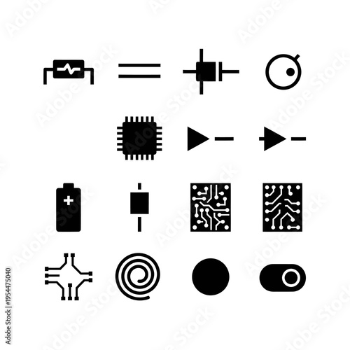 Electrical Engineering Circuit and Electronic Component Symbols
