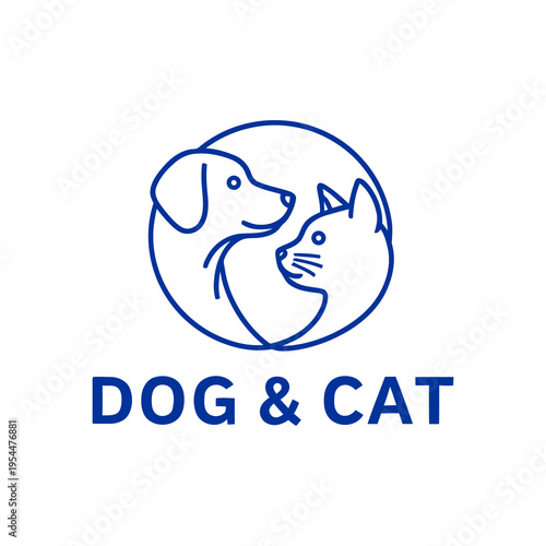 Dog and cat friendly logo design.