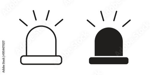 Ambulance siren icon for mobile application, button and website design.