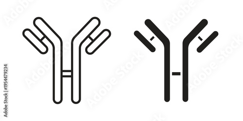 Antibody icon for mobile application, button and website design.