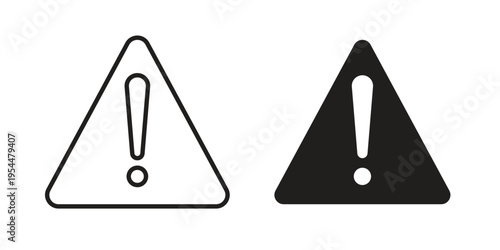 attention sign for mobile application, button and website design.