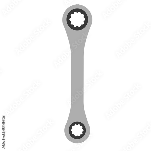Gray wrench icon for mechanical work, labor day, construction tools, repair services, skilled trades, professional equipment, industrial maintenance, and technical expertise.