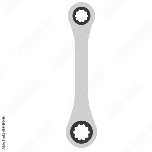 Gray wrench icon for mechanical work, labor day, construction tools, repair services, skilled trades, professional equipment, industrial maintenance, and technical expertise.