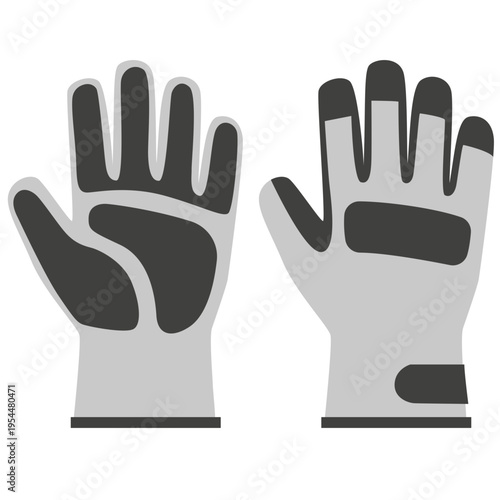 Gray work gloves for labor day, safety equipment, worker protection, construction sites, skilled trades, professional gear, and hand safety protection.