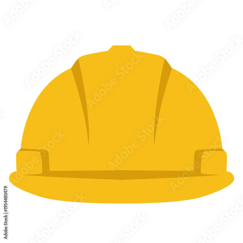 Yellow hard hat icon for labor day, construction safety, worker protection, building sites, skilled trades, professional gear, and industrial safety equipment.