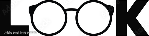 A black and white image of a pair of glasses