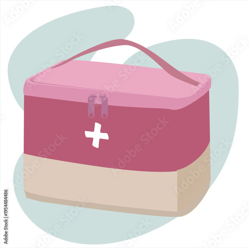 First aid kit, emergency medical box.
