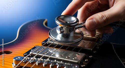 Precision instrument care Metaphorical health check-up for optimal electric guitar sound and performance assurance