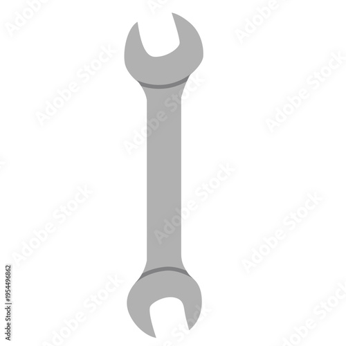 Gray wrench icon for mechanical work, labor day, construction tools, repair services, skilled trades, professional equipment, industrial applications, or celebrating workers and technical expertise in