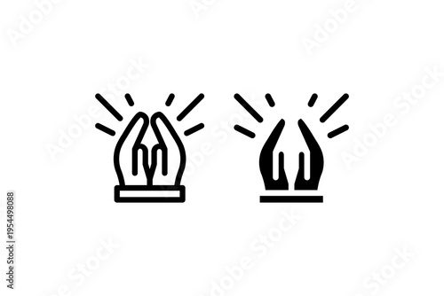 Minimal emergency alarm siren icons outline solid set