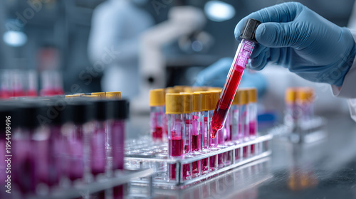 clinical laboratory blood testing process showing detailed sample analysis for disease identification and accurate medical diagnostics and reporting system
