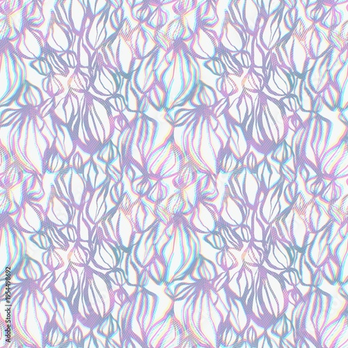 Foto Seamless Abstract Iridescent Glitch Pattern