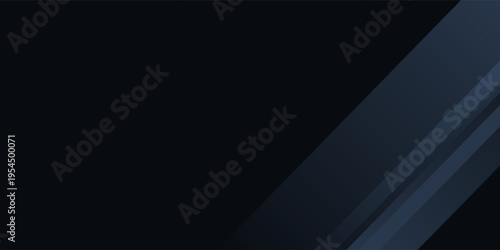 Modern black blue abstract background. Minimal. Color gradient. Dark. Web banner. Geometric shape. 3d effect. Lines stripes triangles.