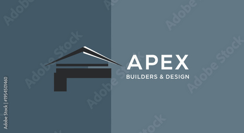 Apex Builders and Design logo with abstract roofline.